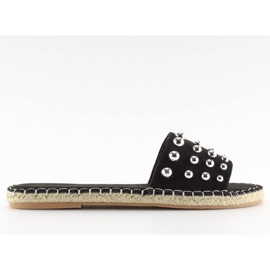 Ciabatte espadrillas nere da donna nere nero