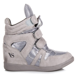 Sneakers in velcro VICES grigio