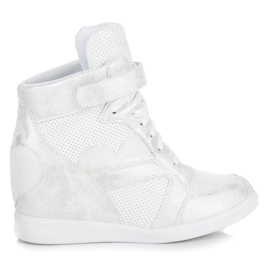 Vices Sneakers con zeppa allacciata bianco