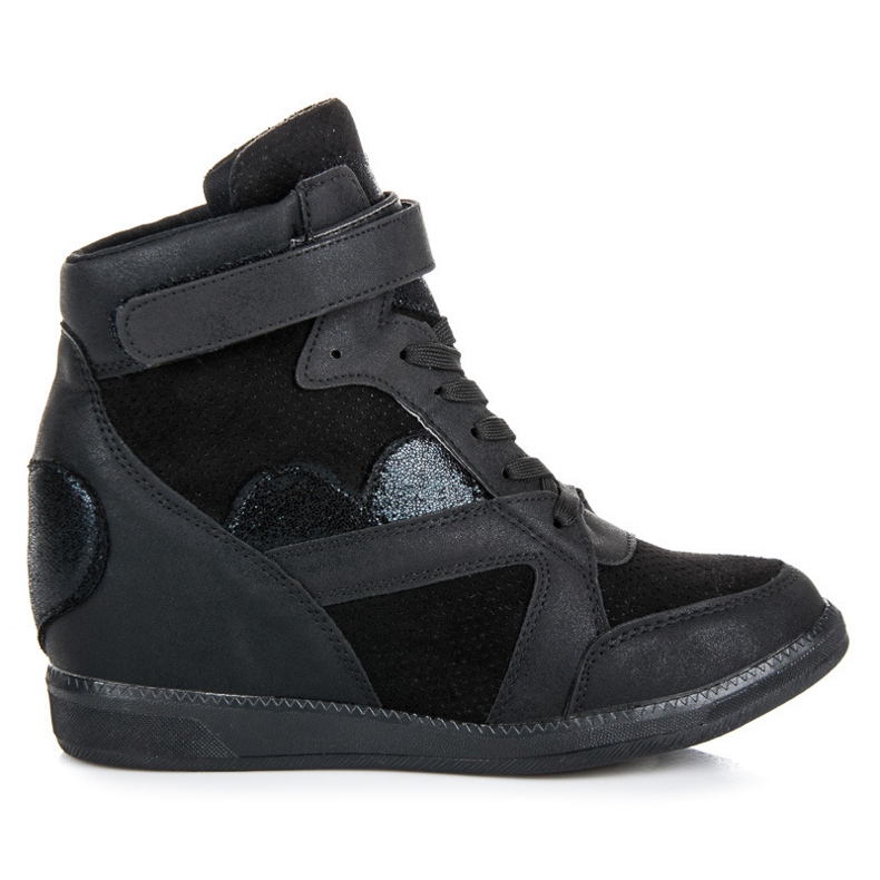 Vices Sneakers con zeppa allacciate nero