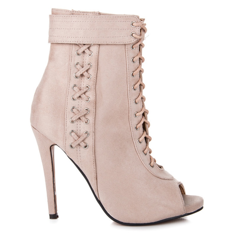 Seastar Stivali a punta aperta allacciati marrone