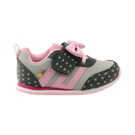 American Club Scarpe sportive americane con sottopiede in pelle rosa grigio