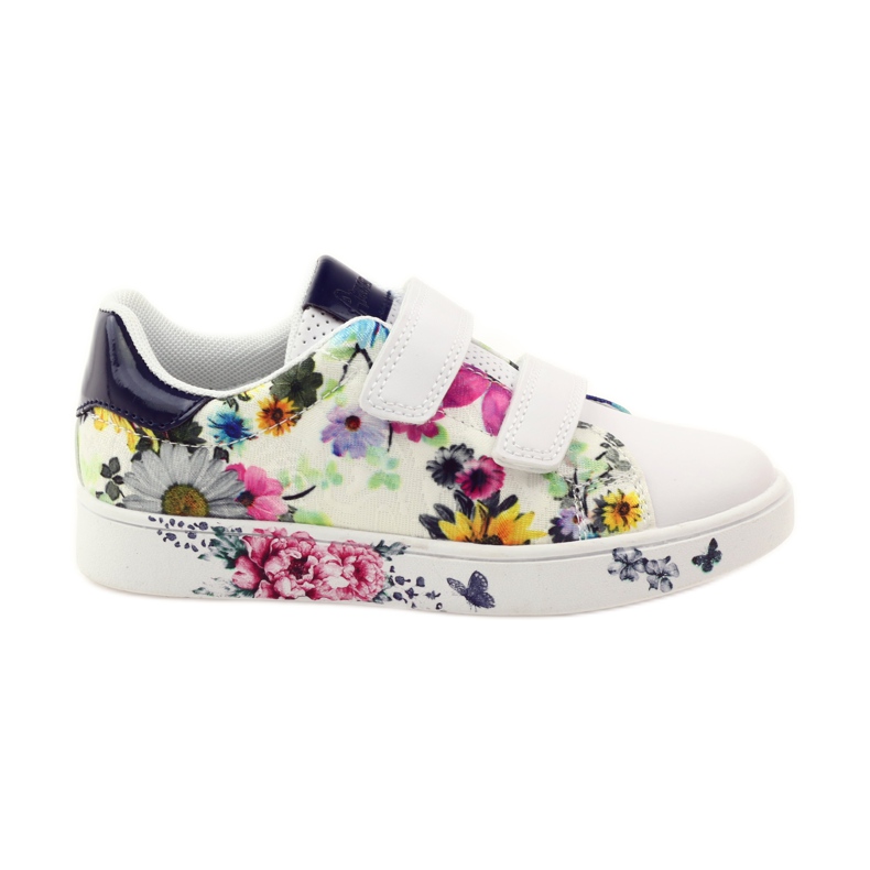 American Club Sneakers americane con sottopiede in pelle multicolore bianca