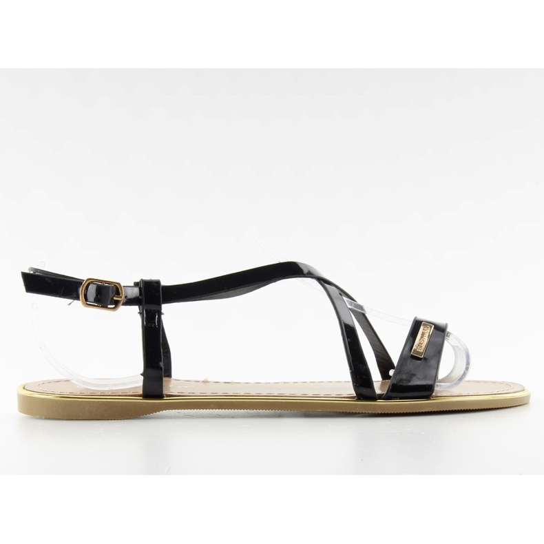 Sandali Con Righe Delicate Lc-89 Nero