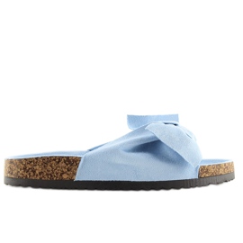 Ciabatte Da Donna Su Sughero Blu Ck02