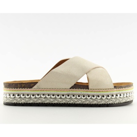 Ciabatte da donna beige CK15P beige