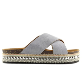 Grigio Pantofole da donna grigie CK15P grigio