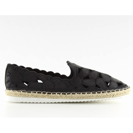 Espadrillas nere traforate da donna LT86 nere nero