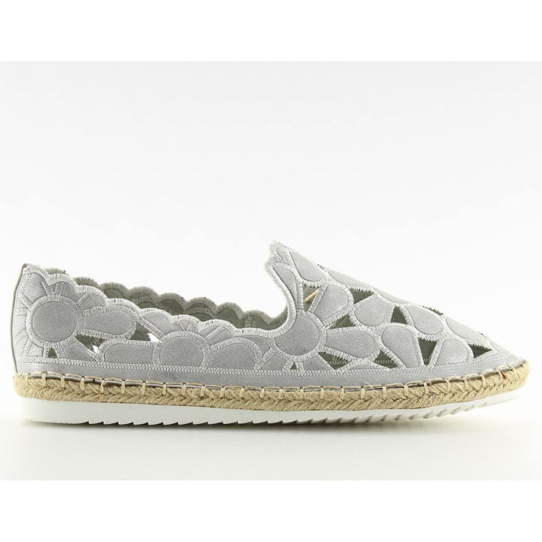 Espadrillas da donna traforate argento LT86 Silver grigio