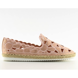 Espadrillas rosa traforate da donna LT86 Champagne