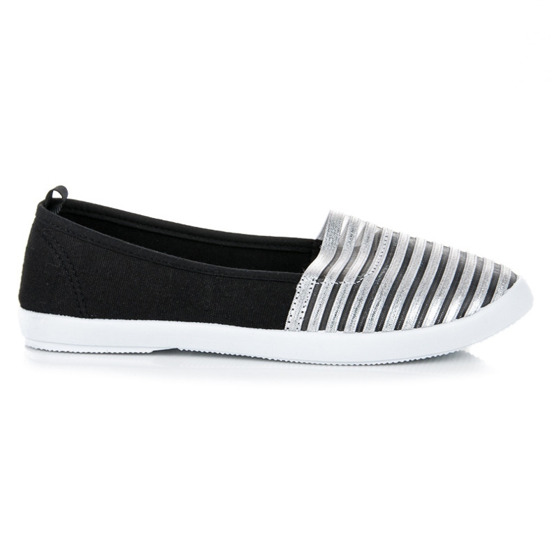 Mckeylor Sneakers slip on nere e argento nero