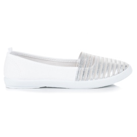 Mckeylor Sneakers slip-on bianche e argento bianco
