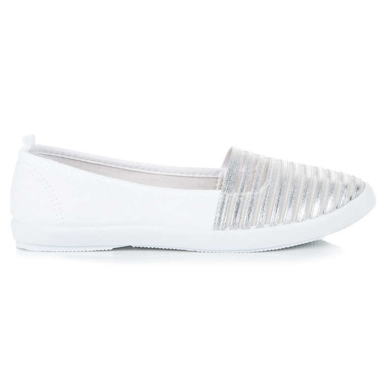 Mckeylor Sneakers slip-on bianche e argento bianca