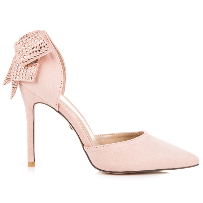 Seastar Tacco in camoscio con fiocco rosa