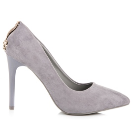 Seastar Tacchi in camoscio con ornamento grigio