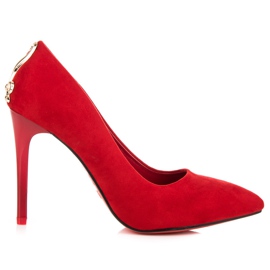 Seastar Tacchi in camoscio con ornamento rosso