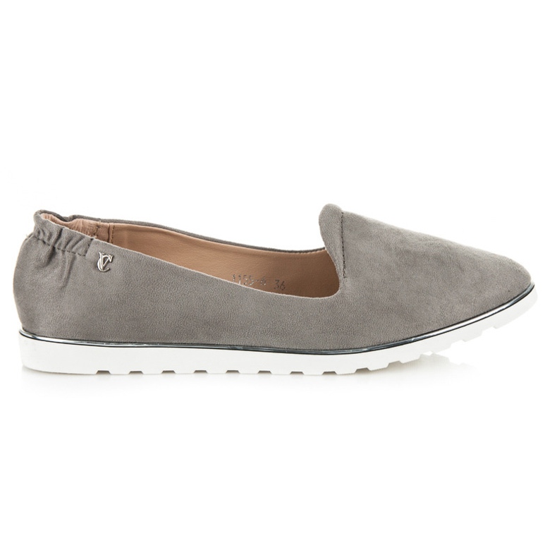 Vices Ballerine slip-on in camoscio grigio