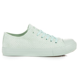 Sneakers in camoscio menta verde