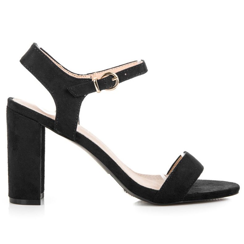 Vinceza Sandali neri sul post nero
