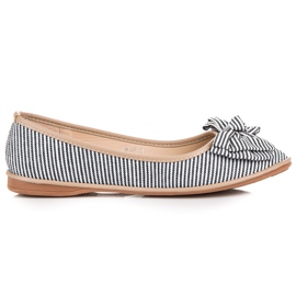 Seastar Ballerine a coste con fiocco nero