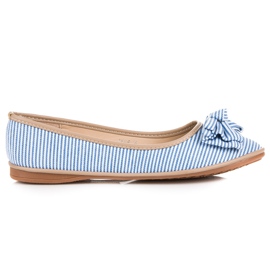 Seastar Ballerine a coste con fiocco blu