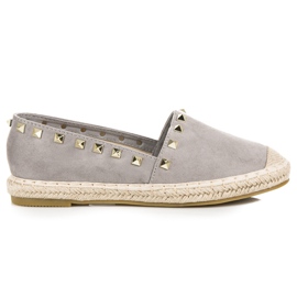 Seastar Espadrillas in camoscio con borchie grigio
