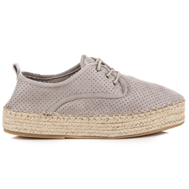 Seastar Espadrillas traforate sulla piattaforma grigio