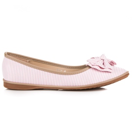 Seastar Ballerine a coste con fiocco rosa