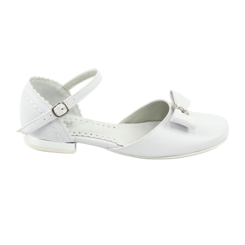 Décolleté ballerine comunione Miko 671 bianco bianca