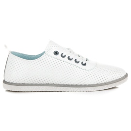 Sneakers primaverili con rilegatura bianca