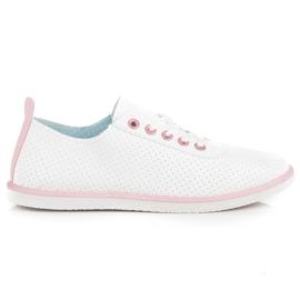 Sneakers primaverili con rilegatura bianco