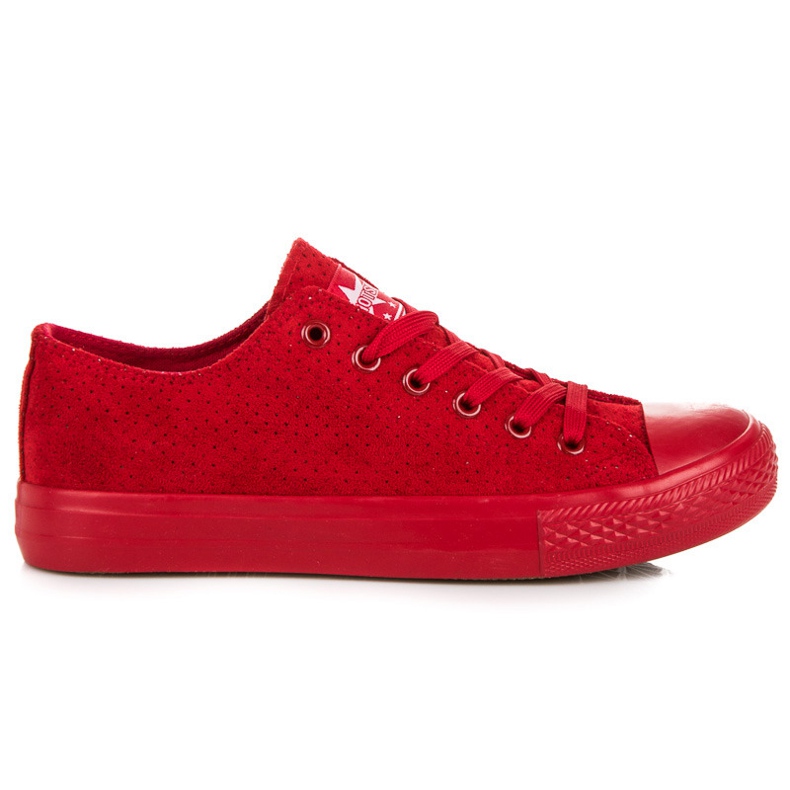 Sneakers in pelle scamosciata rosse rosso