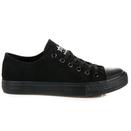 Sneakers in camoscio nero