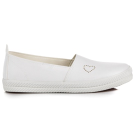 Mckeylor Slipons bianchi con un cuore bianco