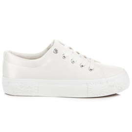Kylie Sneakers in raso sulla piattaforma bianca