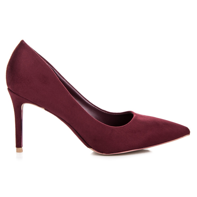 Vices Décolleté in camoscio bordeaux multicolore
