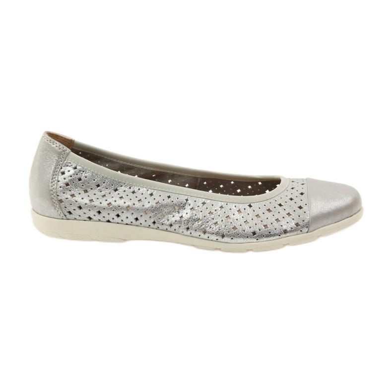 Ballerine da donna Caprice 22151 in pelle grigio
