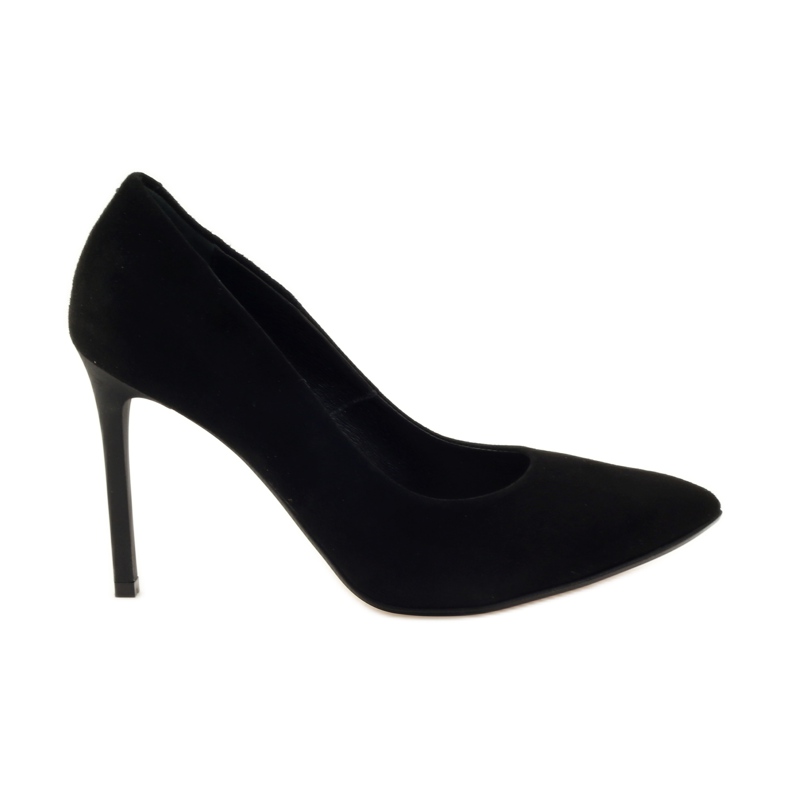 Edeo Décolleté in pelle con tacco alto 3162 nero