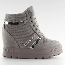 Grigio Sneakers grigie da donna AT-0650-L Grigio