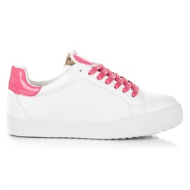 Vices Sneakers bianche a cuore dolce bianco rosa