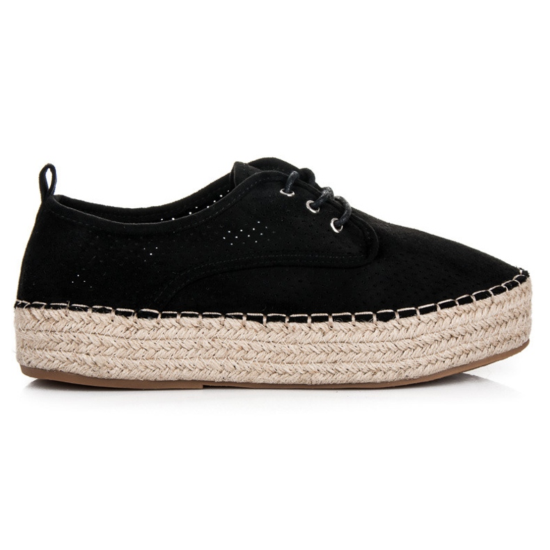 Seastar Espadrillas traforate sulla piattaforma nero