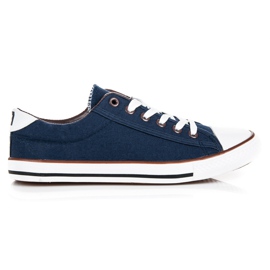 Seastar Sneakers allacciate Old School blu navy marrone