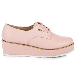 Vices Morse per scarpe con zeppa allacciate rosa