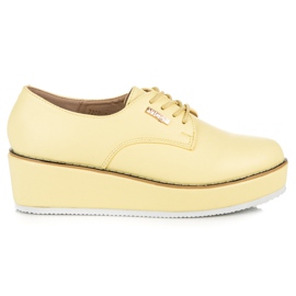 Vices Morse per scarpe con zeppa allacciate giallo