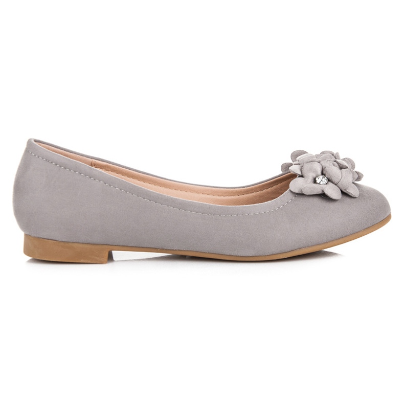 Vices Ballerine da donna con fiori grigio