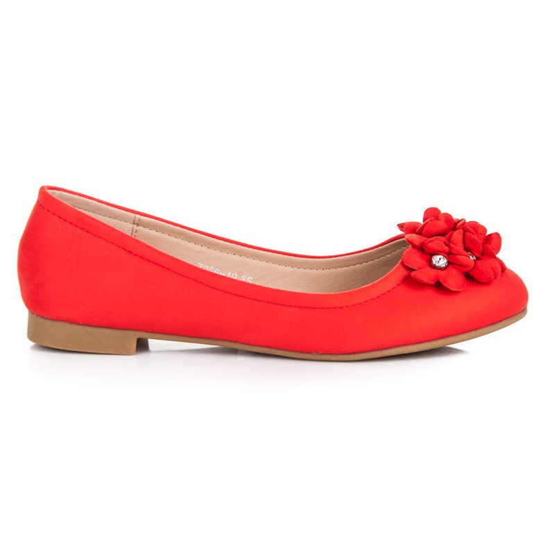Vices Ballerine da donna con fiori rosso