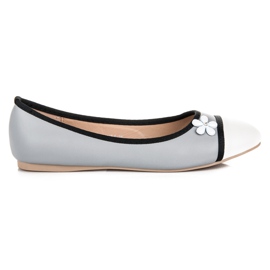 Vices Ballerina con un fiore grigio