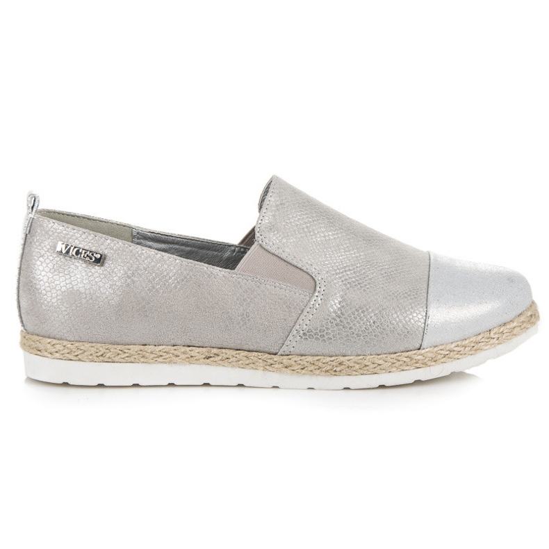 Vices Morsetti per scarpe da donna slip-on grigio