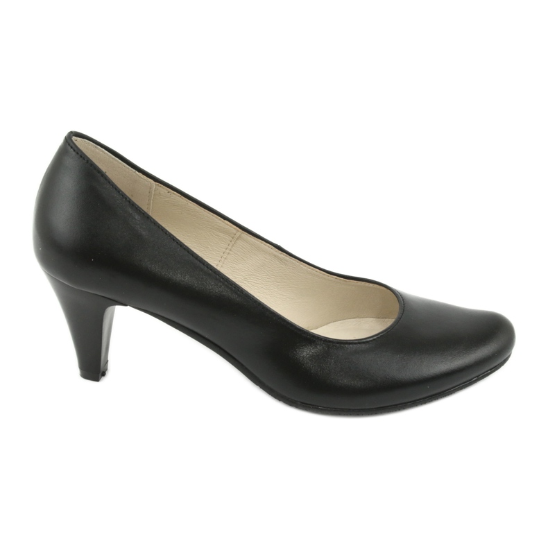 Décolleté da ufficio Gregors 465 in pelle nera nero
