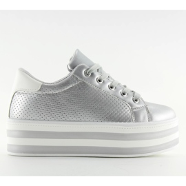 Argento NB183P Sneakers argento su suola alta grigio